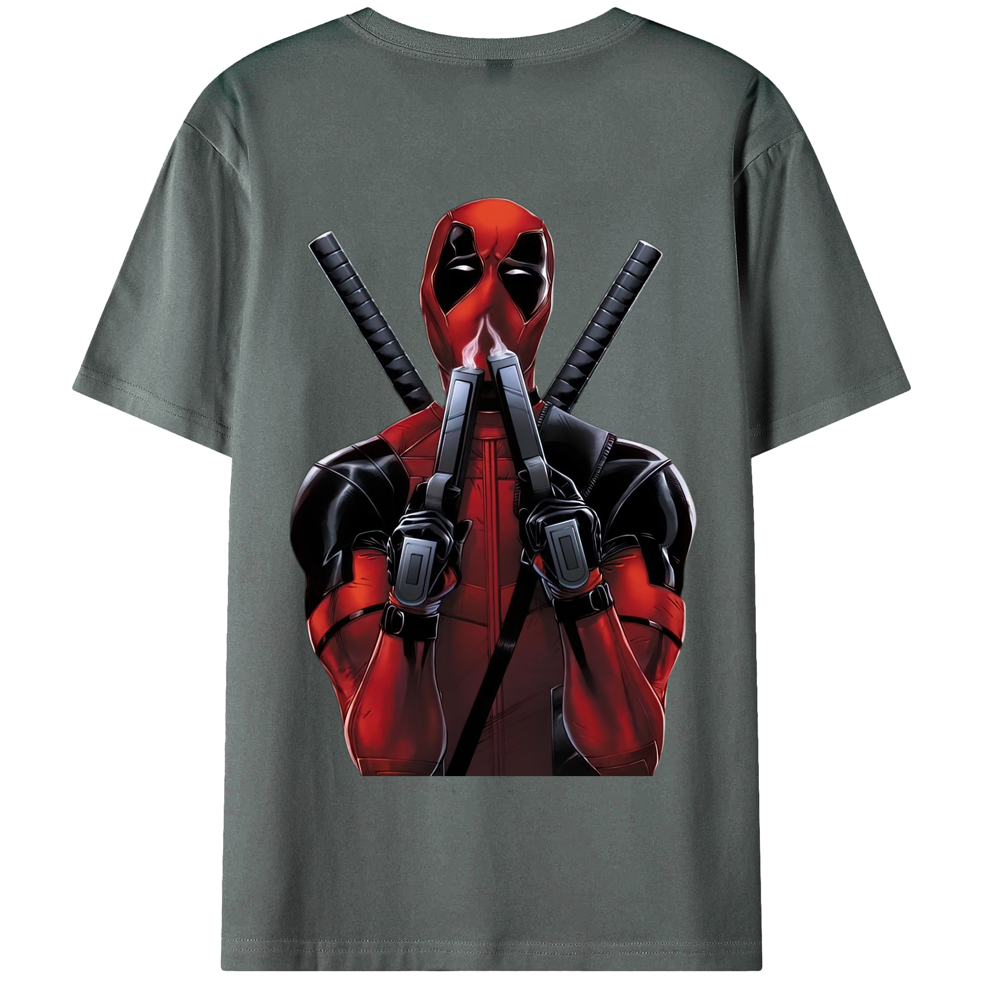 （画像用） Deadpool デッドプール 綿100％半袖Tシャツ（背面プリント）